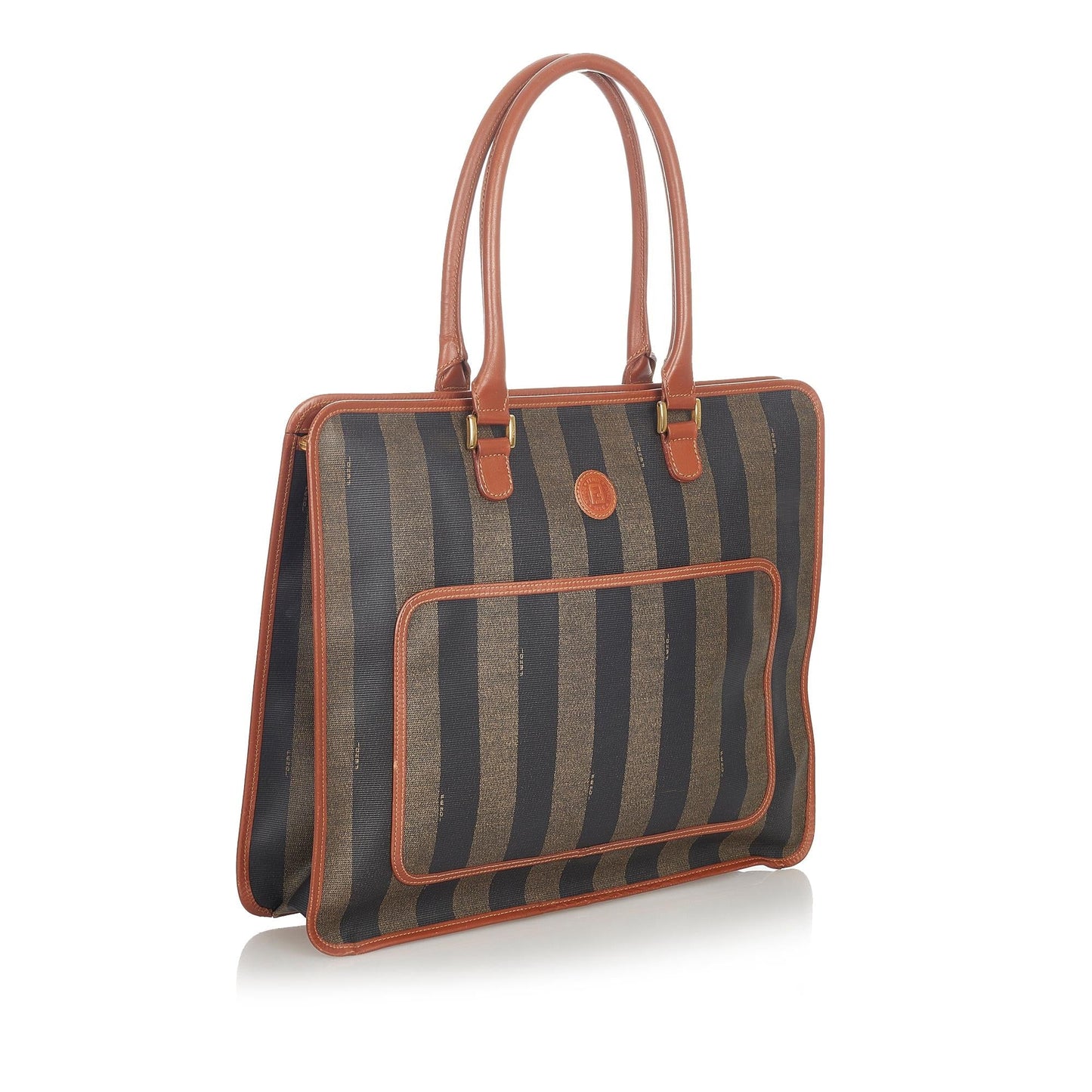 Fendi Pequin Canvas Tote Bag (23640)