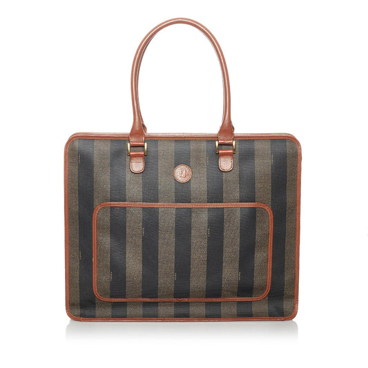 Fendi Pequin Canvas Tote Bag (30209)