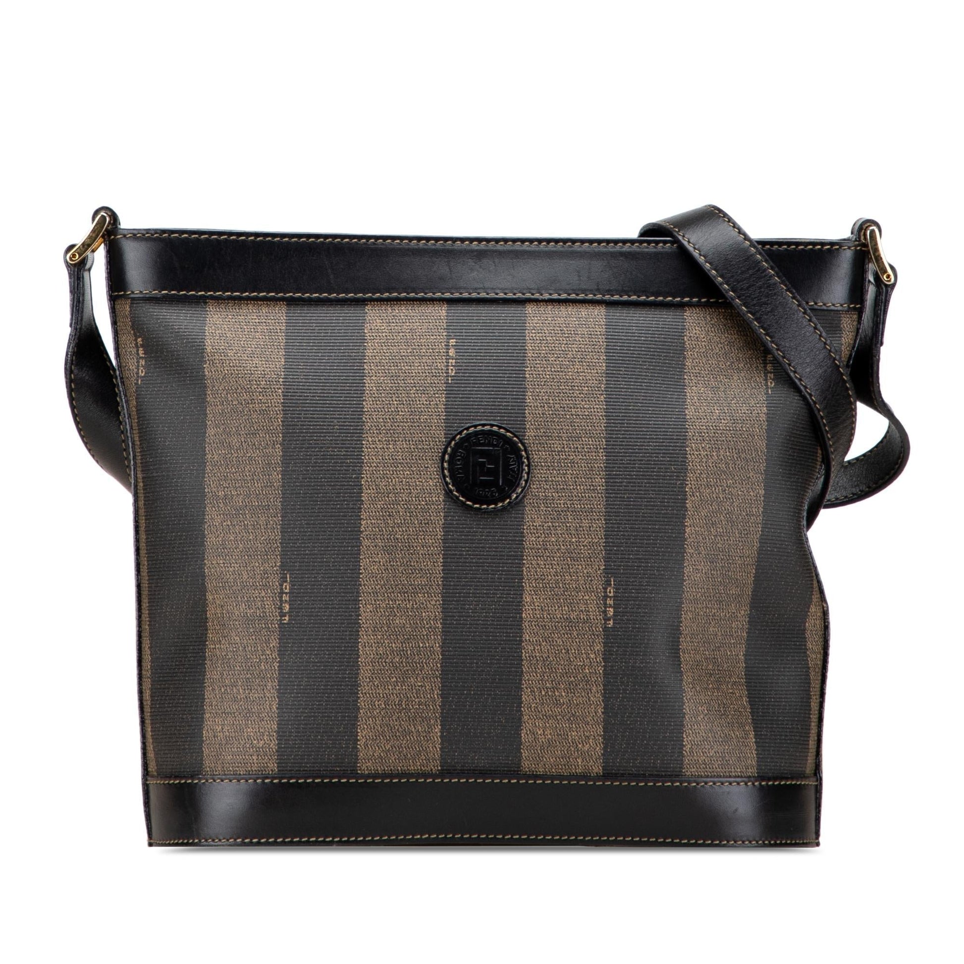 Fendi Pequin Coated Canvas Crossbody