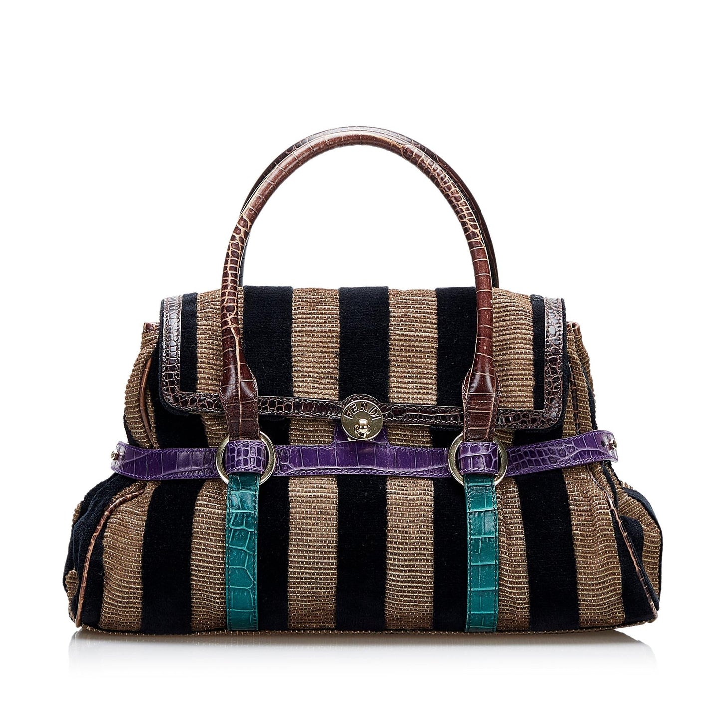 Fendi Pequin Handbag (UTQaNE)