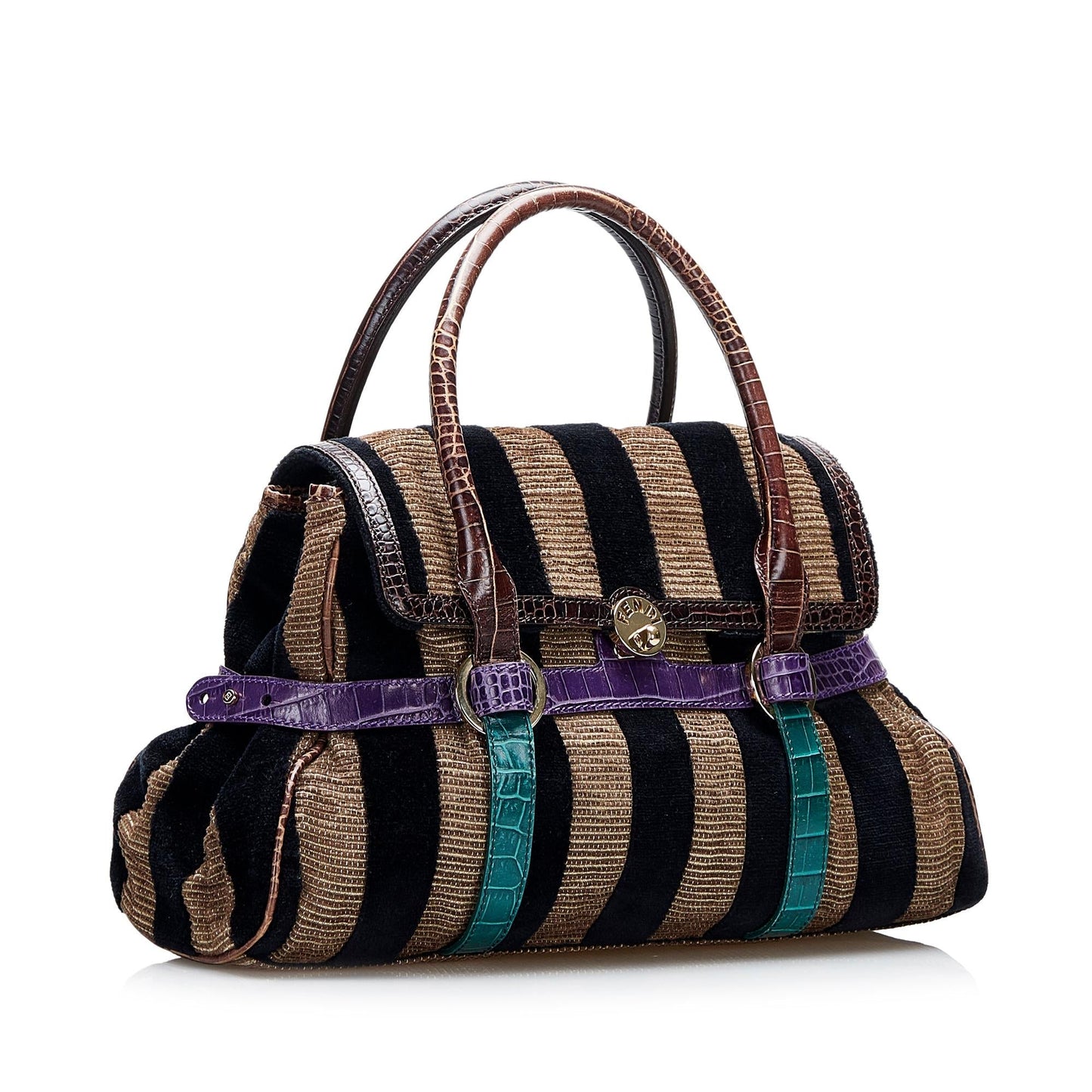 Fendi Pequin Handbag (UTQaNE)
