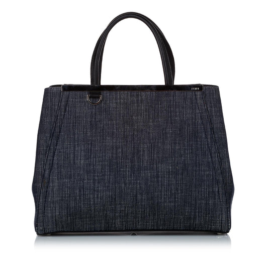 Fendi Petit 2Jours Denim Satchel (29466)