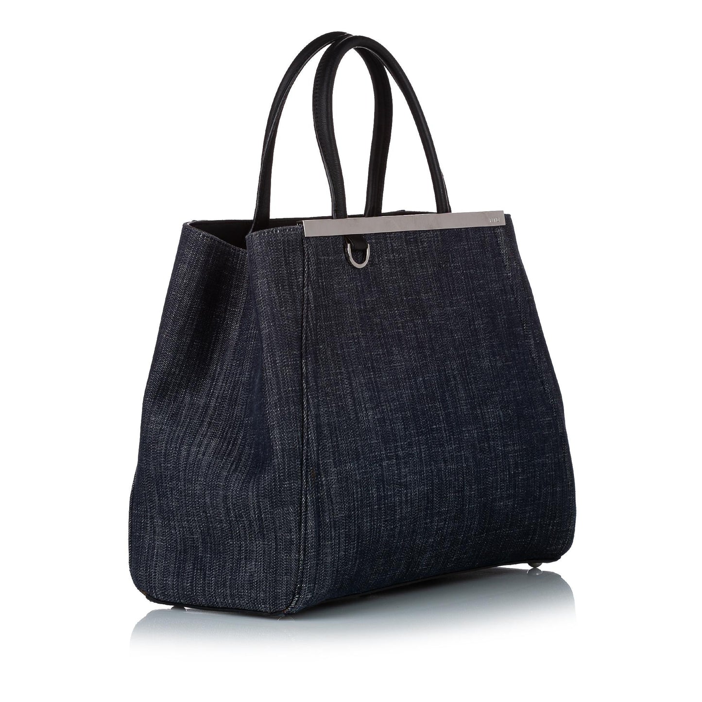 Fendi Petit 2Jours Denim Satchel (29466)