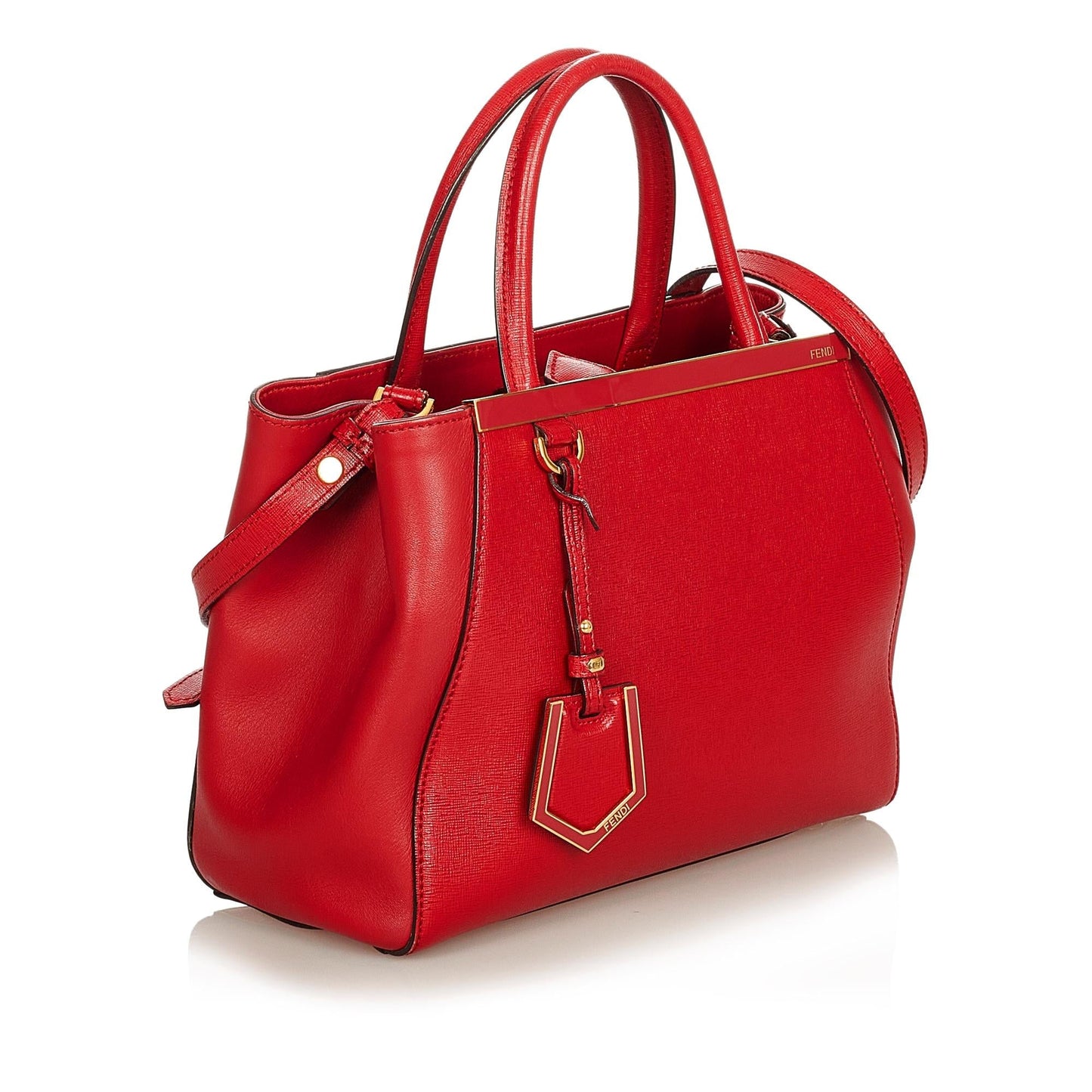 Fendi Petit 2Jours Leather Satchel (33408)