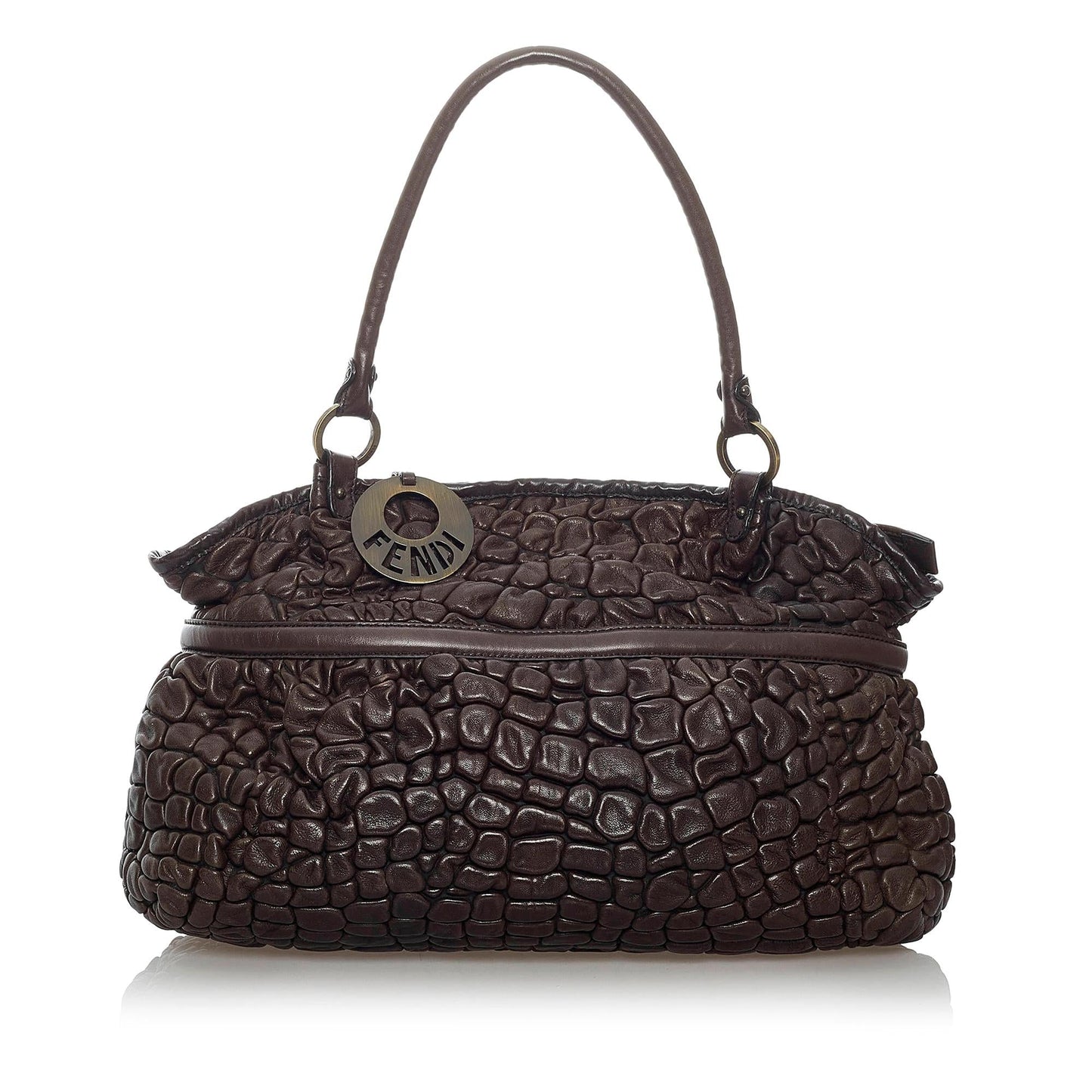 Fendi Puckered Bubble Leather Chef Shoulder Bag (29866)