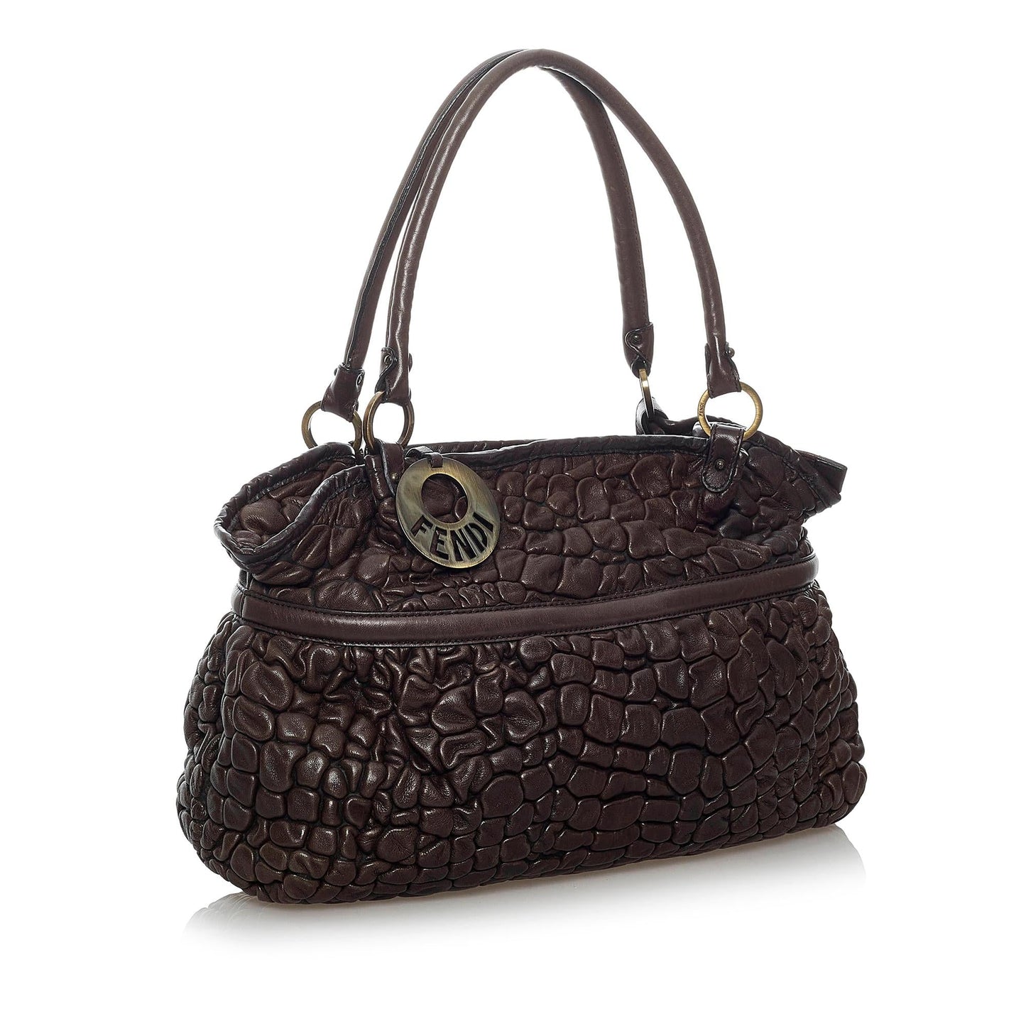 Fendi Puckered Bubble Leather Chef Shoulder Bag (29866)