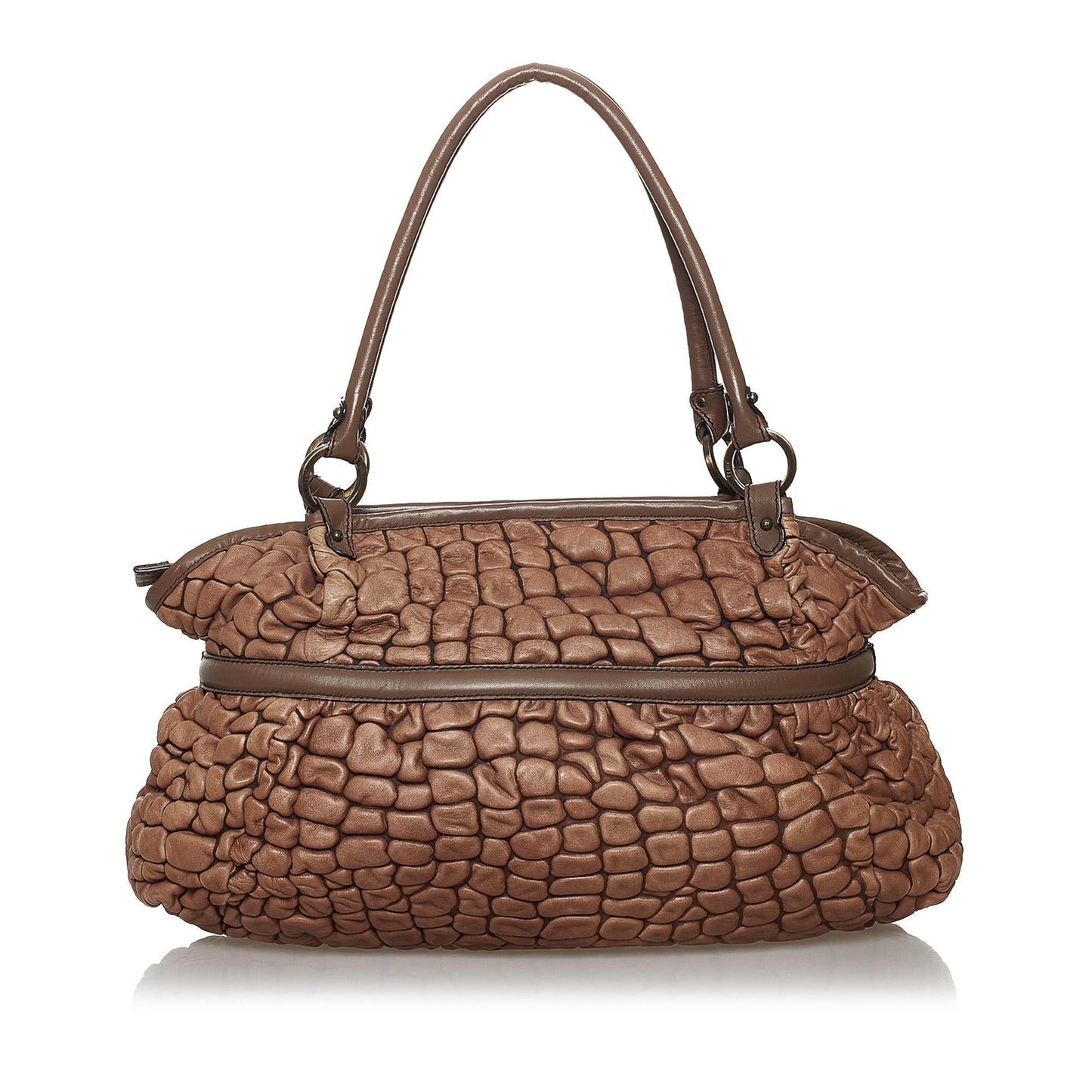 Fendi Puckered Bubble Leather Chef Shoulder Bag (30185)