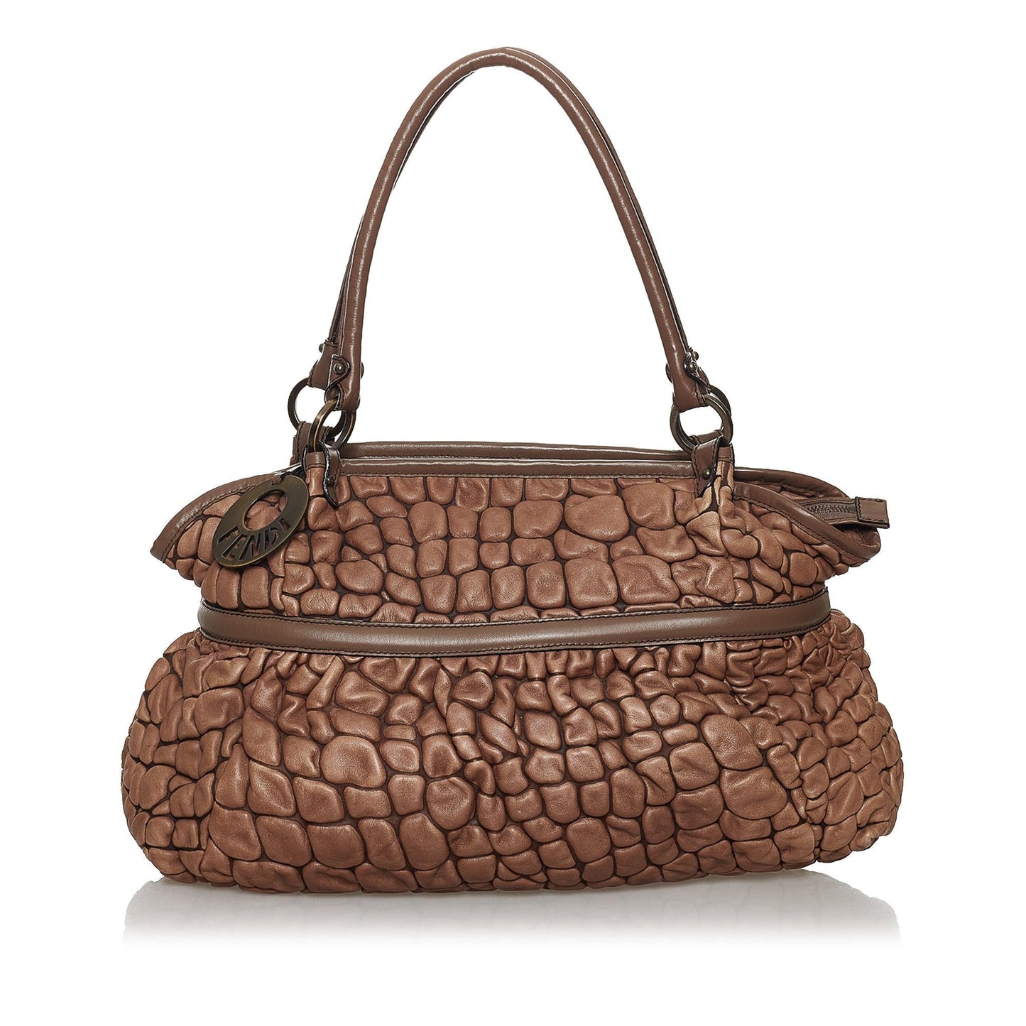 Fendi Puckered Bubble Leather Chef Shoulder Bag (30185)