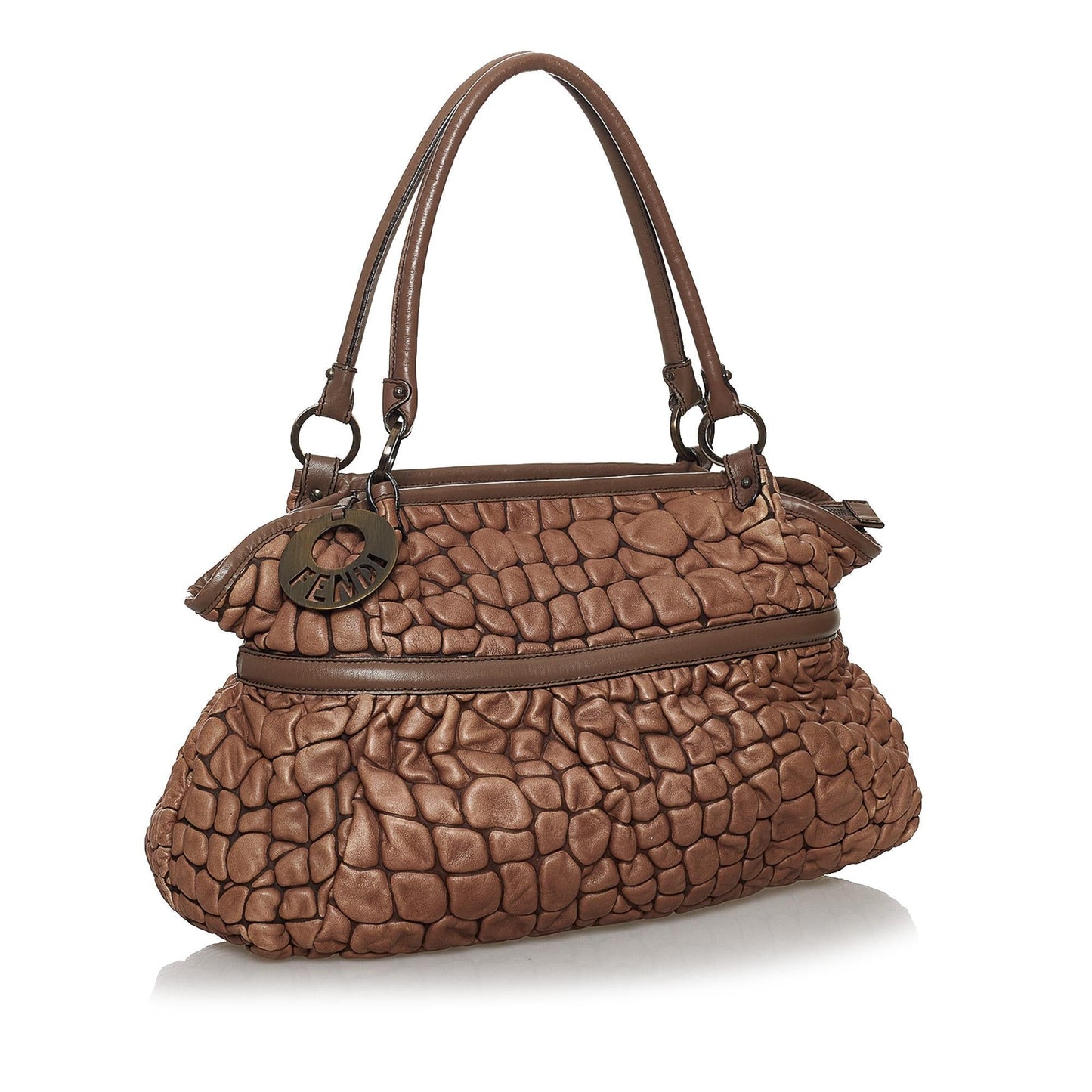 Fendi Puckered Bubble Leather Chef Shoulder Bag (30185)