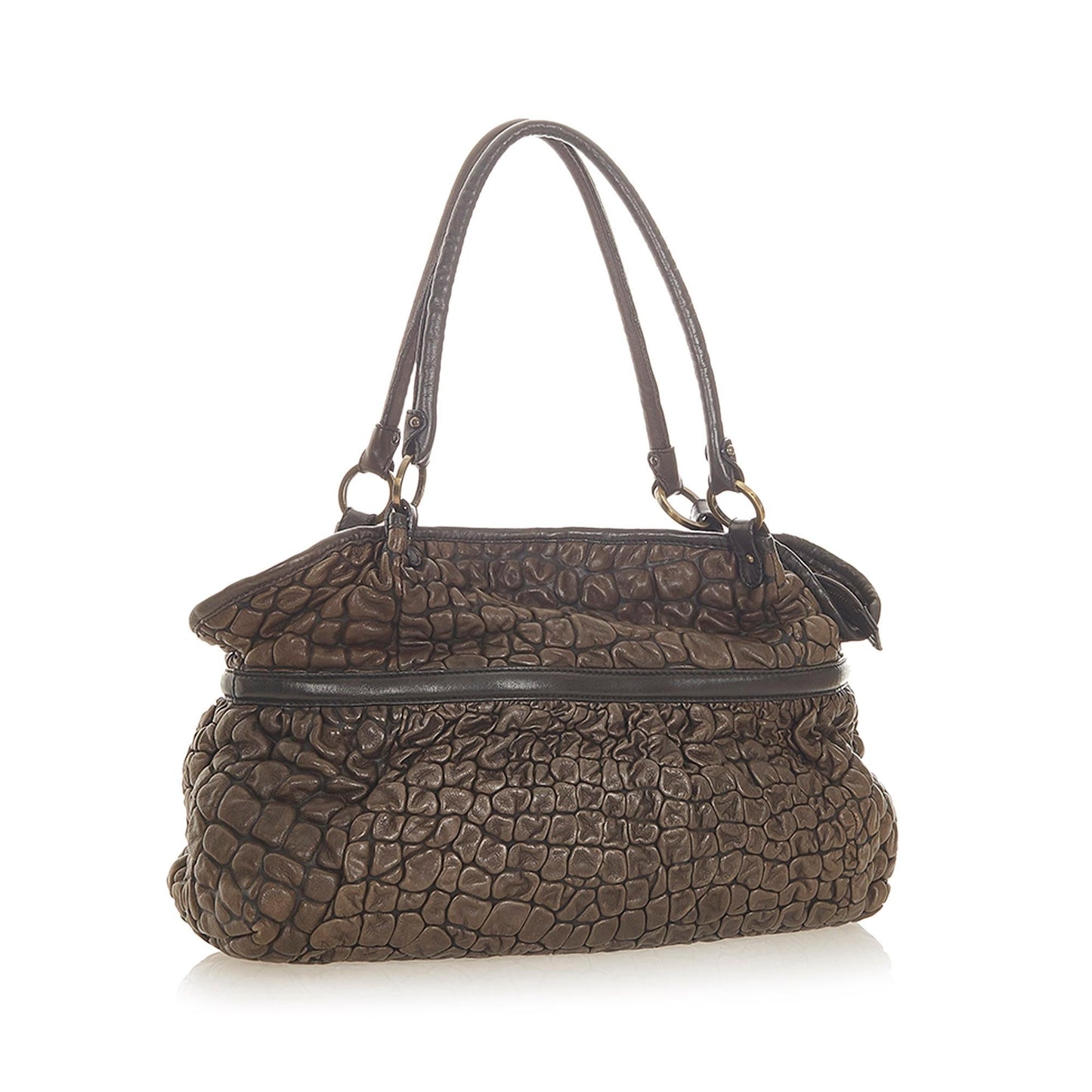 Fendi Puckered Bubble Leather Chef Shoulder Bag
