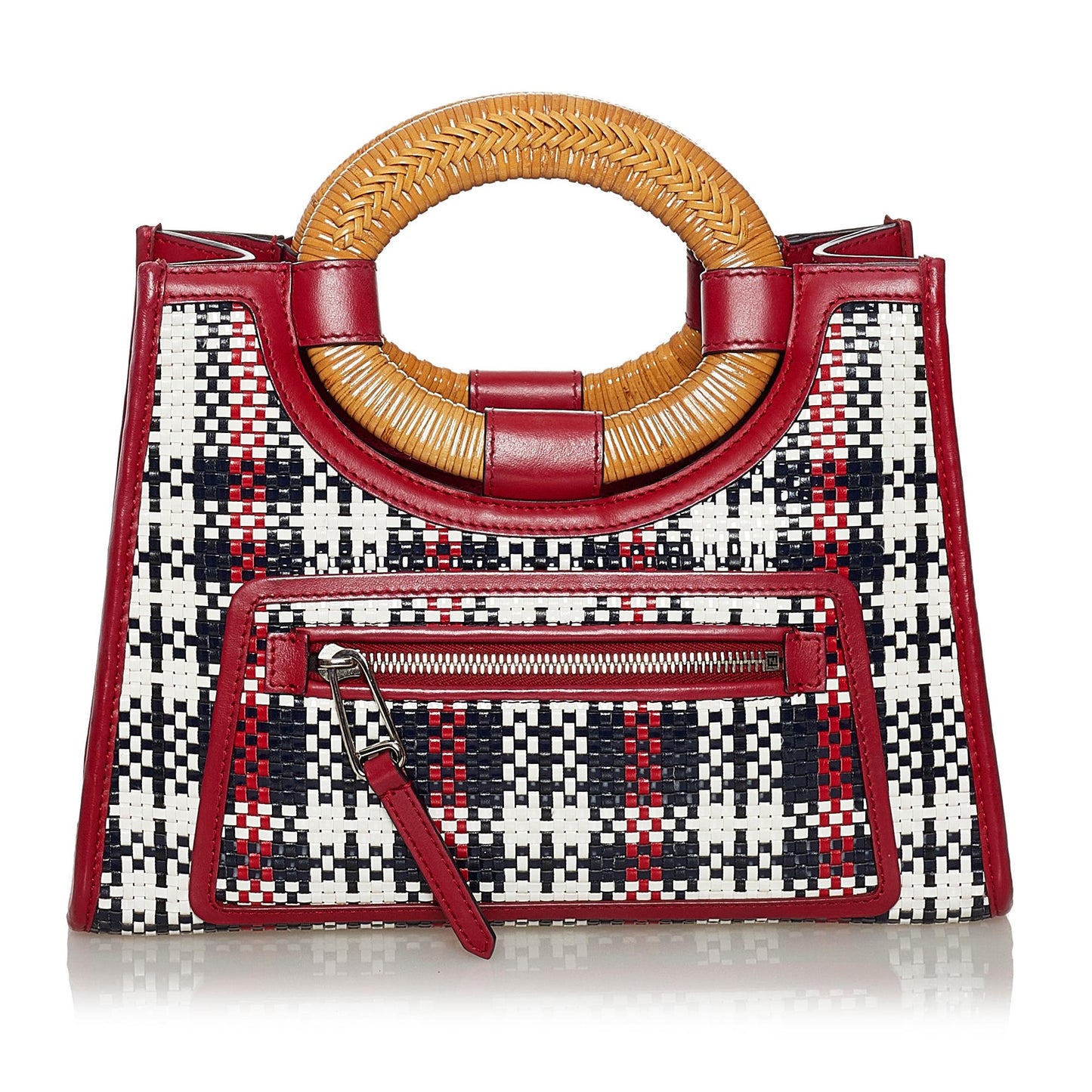 Fendi Runaway Tartan Plaid Satchel (33225)