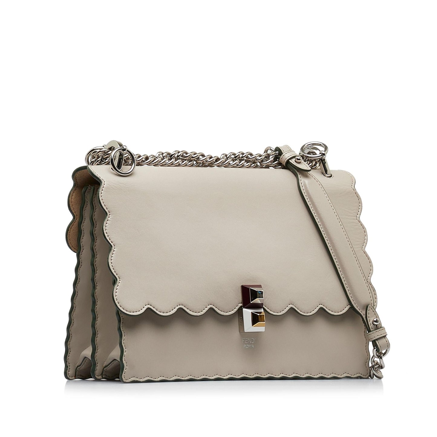 Fendi Scalloped Kan I Satchel (0g81DK)