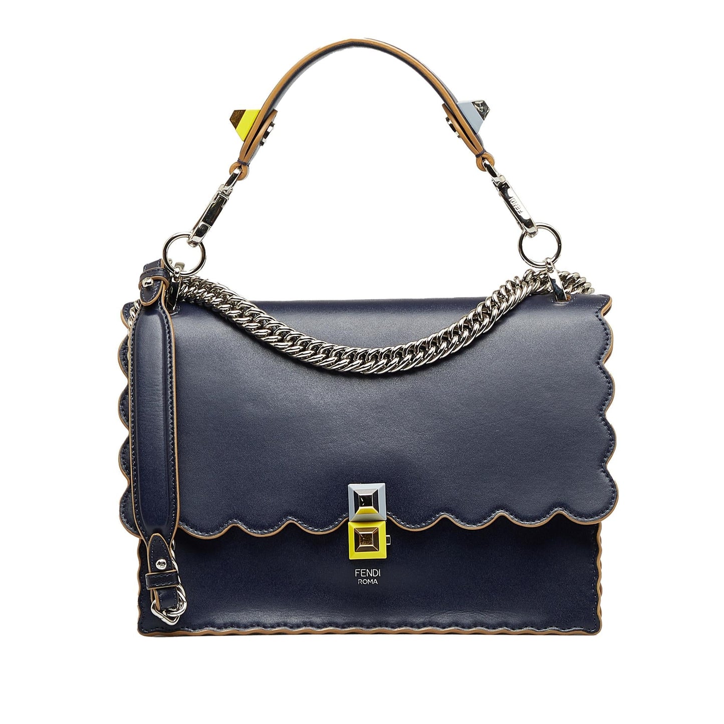 Fendi Scalloped Kan I Satchel (TUYgg3)