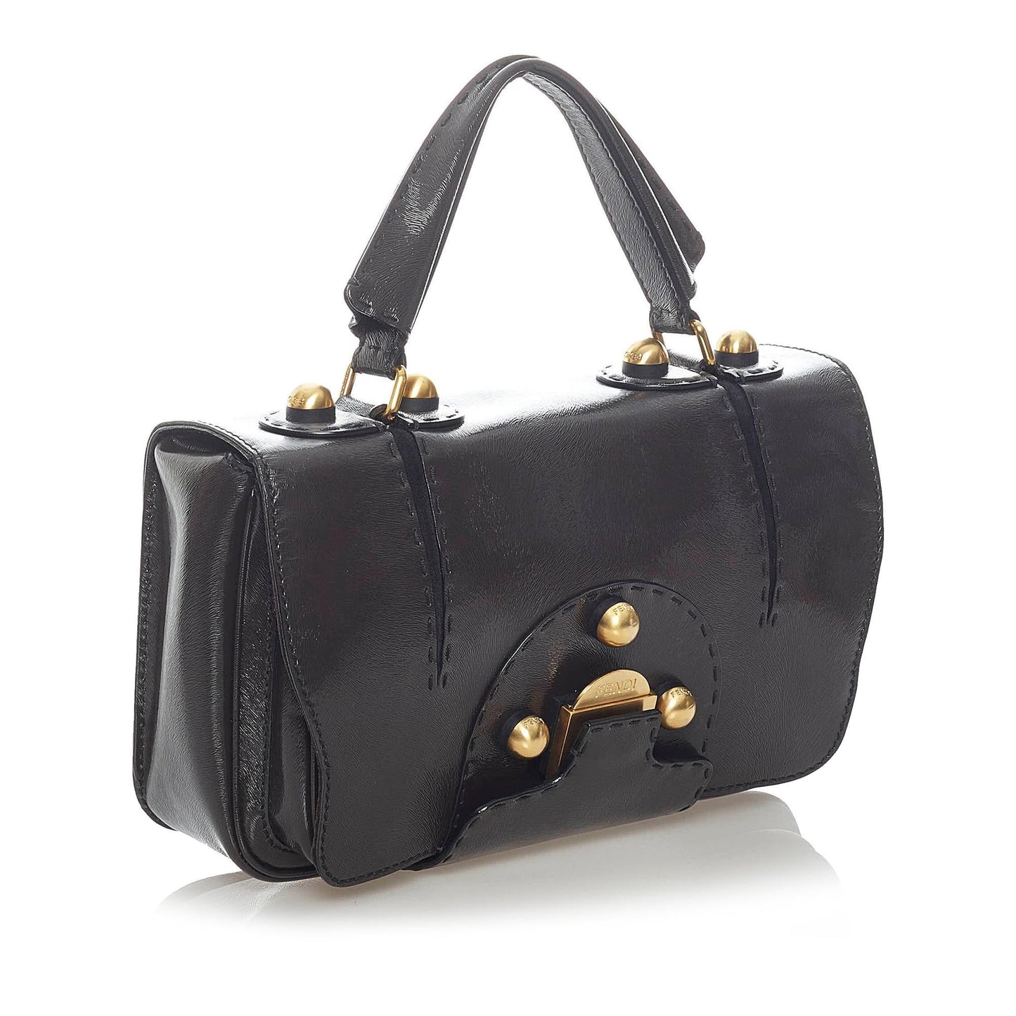 Fendi Secret Code F3 Leather Satchel (33043)