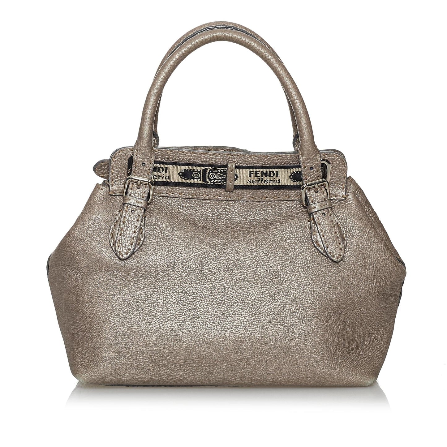 Fendi Selleria Borghese Leather Handbag (28253)