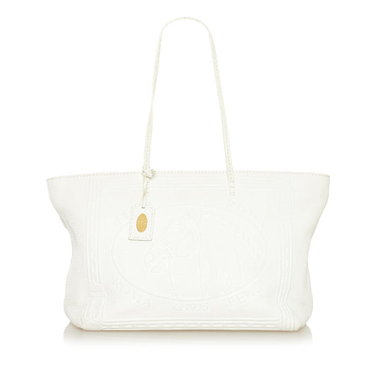 Fendi Selleria Embossed Leather Tote Bag (34464)