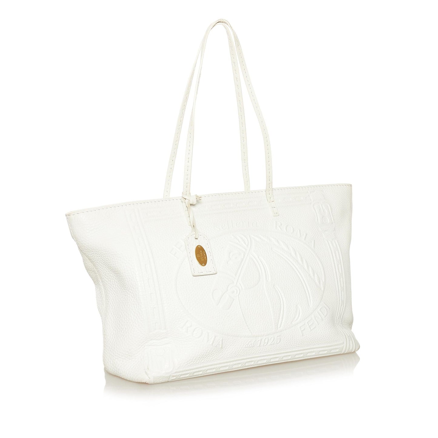 Fendi Selleria Embossed Leather Tote Bag (34464)