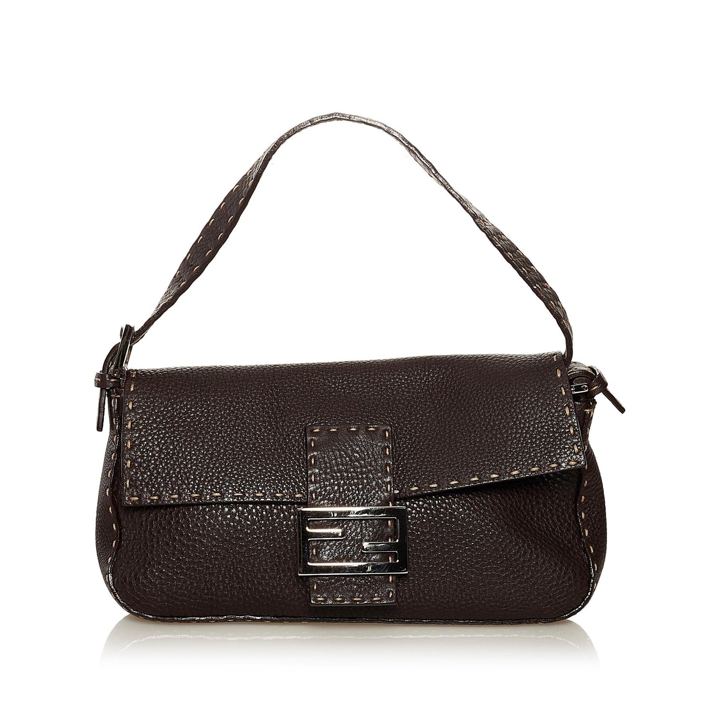 Fendi Selleria Leather Baguette