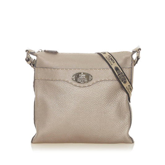 Fendi Selleria Leather Crossbody Bag (19088)