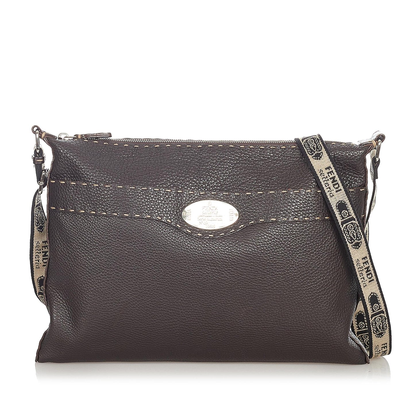 Fendi Selleria Leather Crossbody Bag (23838)