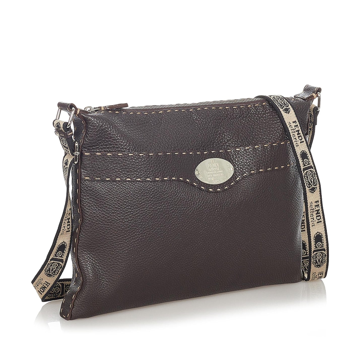 Fendi Selleria Leather Crossbody Bag (23838)