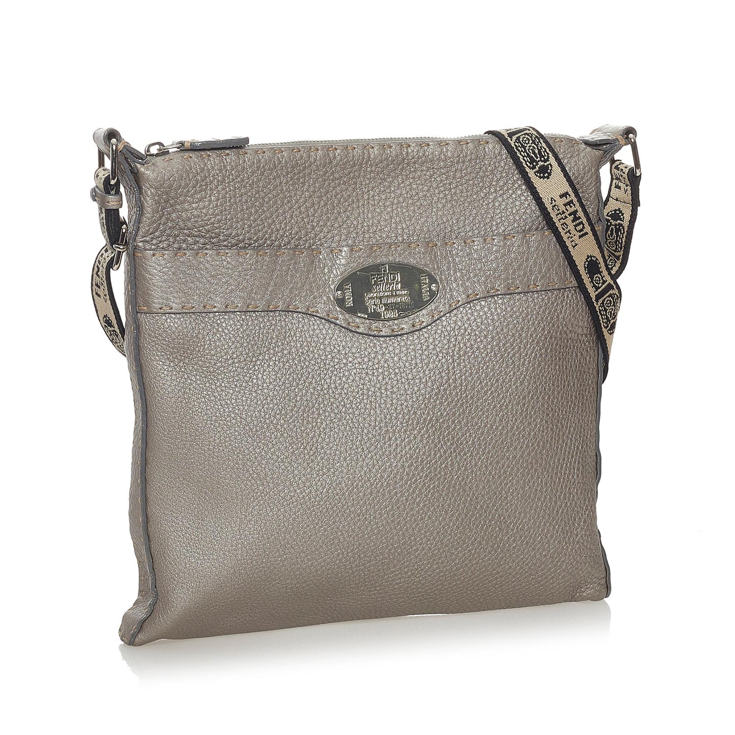 Fendi Selleria Leather Crossbody Bag (33986)