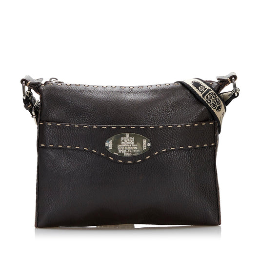 Fendi Selleria Leather Crossbody Bag (36824)