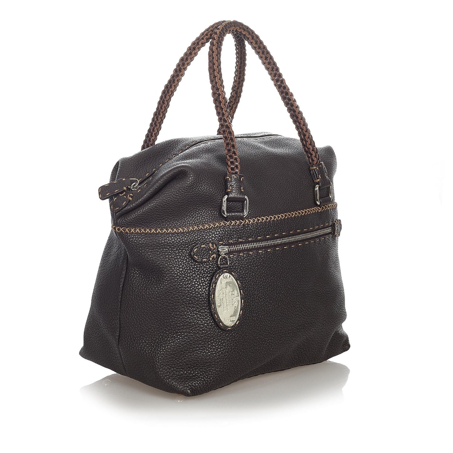 Fendi Selleria Leather Handbag (23572)