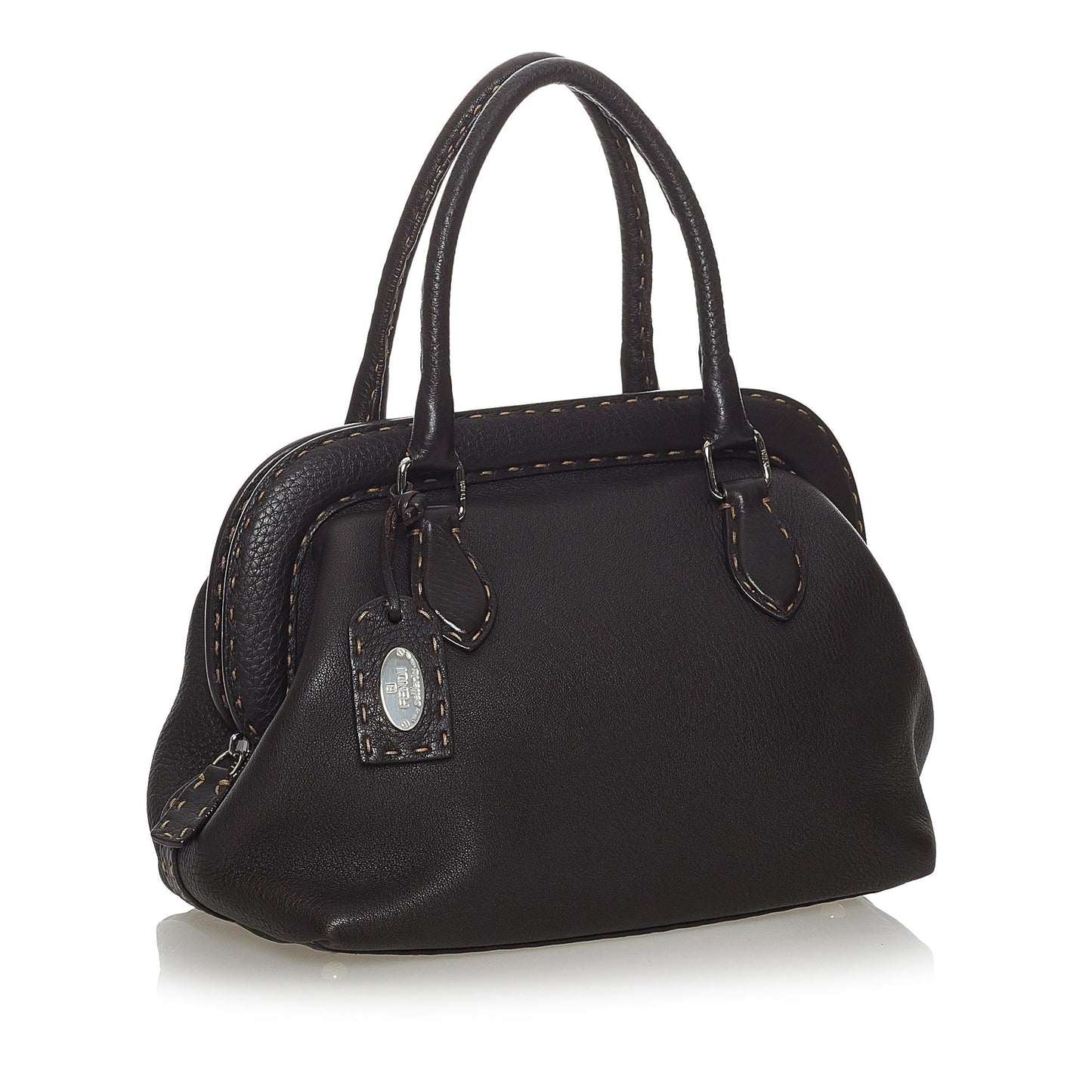 Fendi Selleria Leather Handbag (28118)