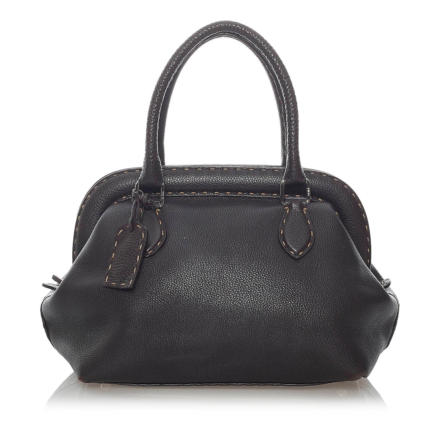 Fendi Selleria Leather Handbag (37198)