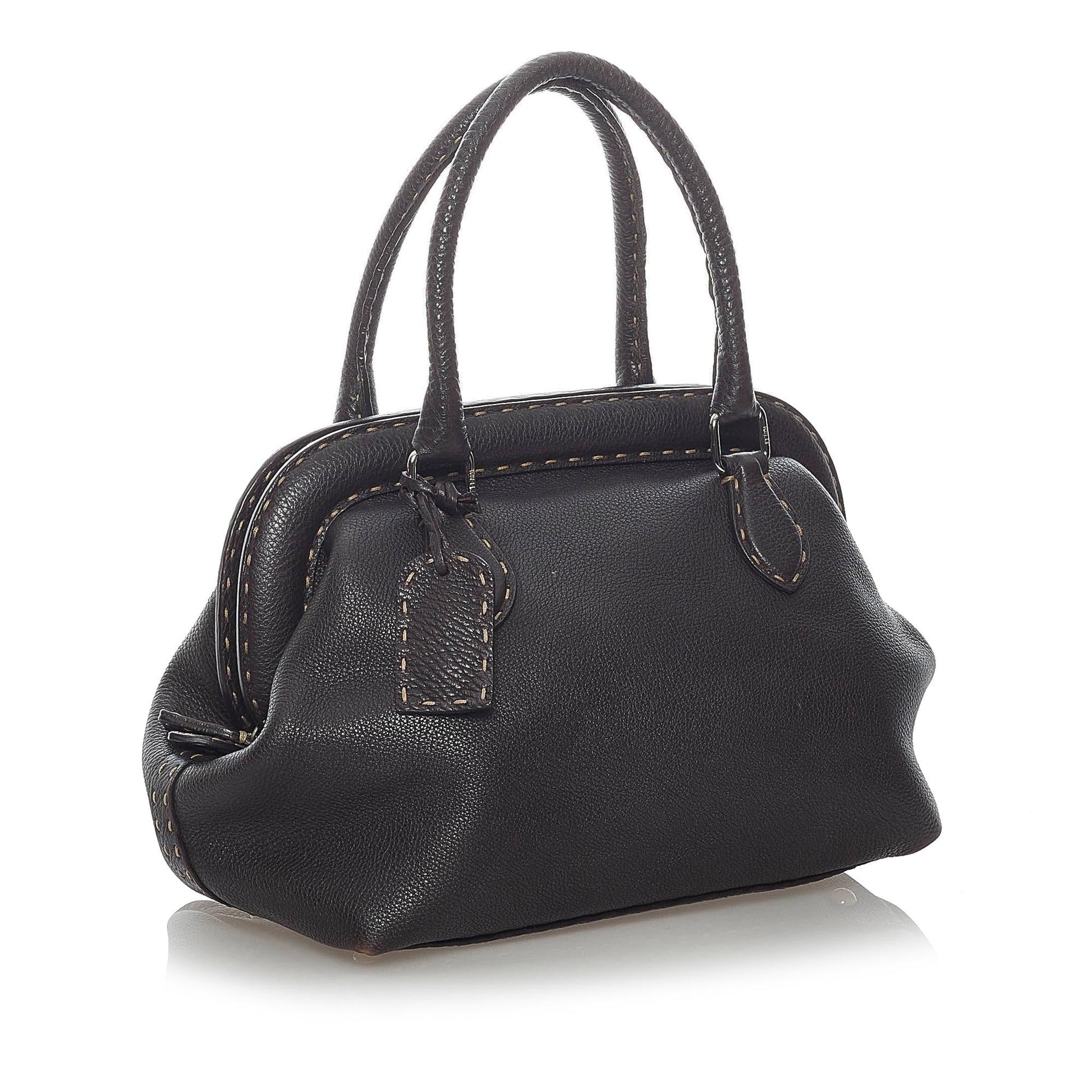 Fendi Selleria Leather Handbag