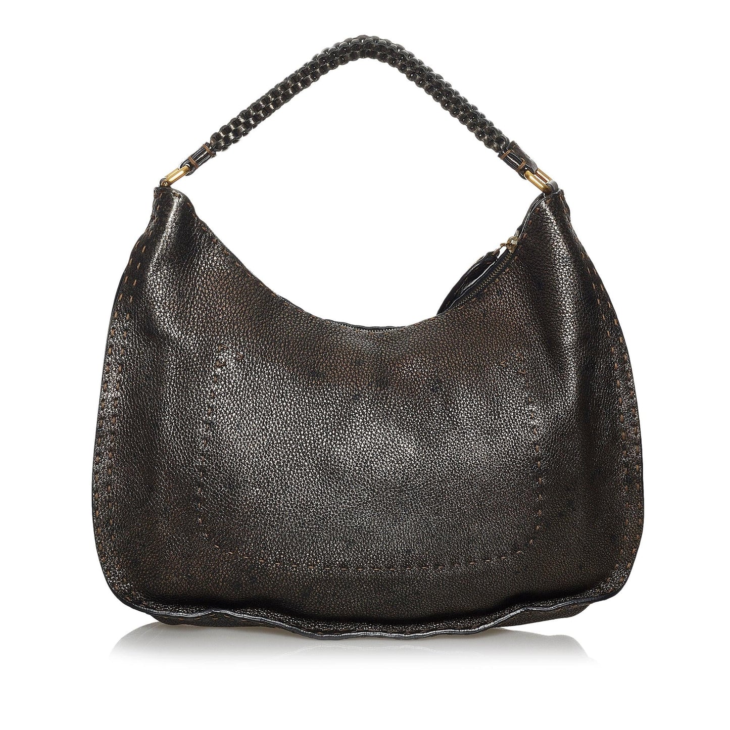 Fendi Selleria Leather Hobo Bag (37579)