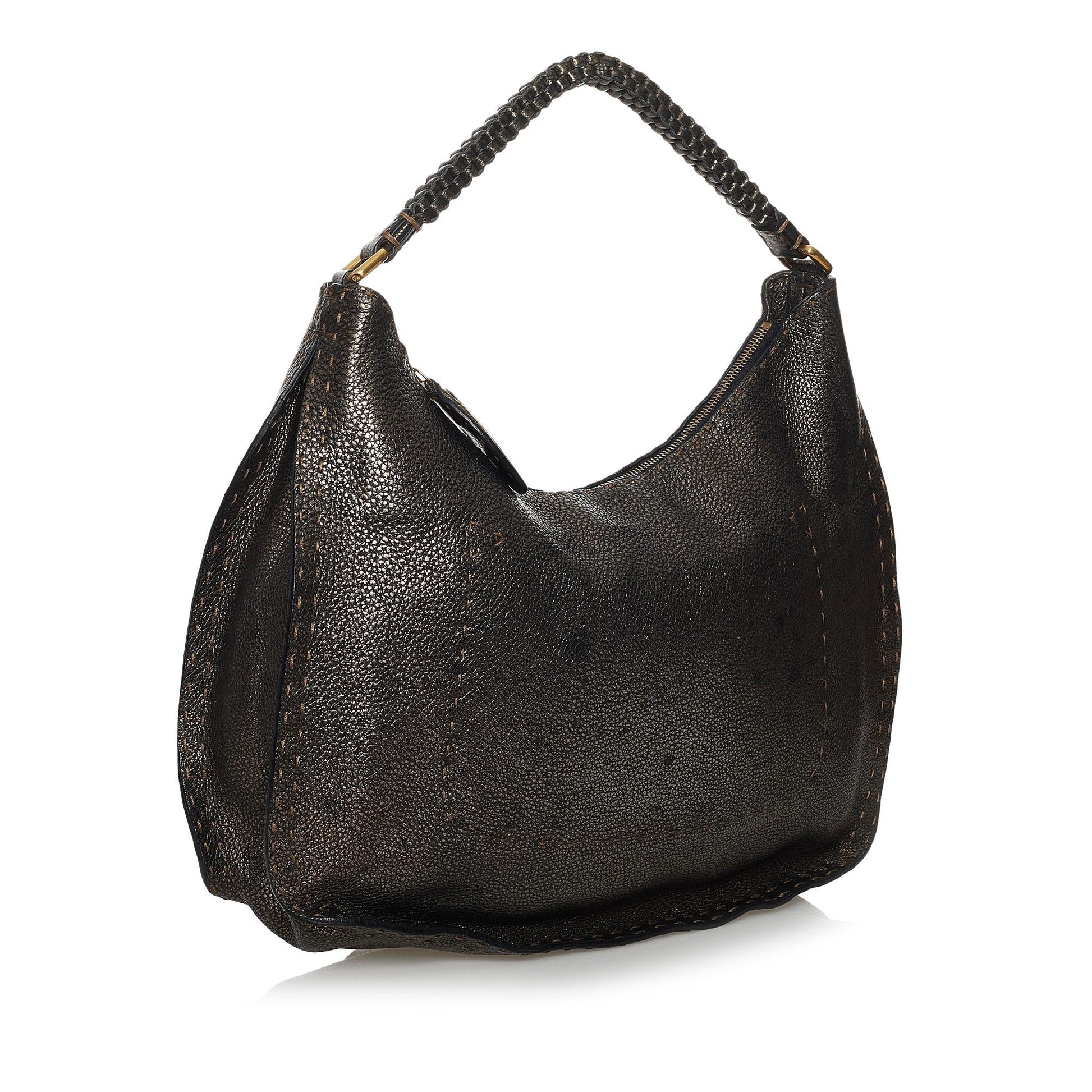 Fendi Selleria Leather Hobo Bag