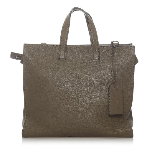 Fendi Selleria Leather Satchel (33374)