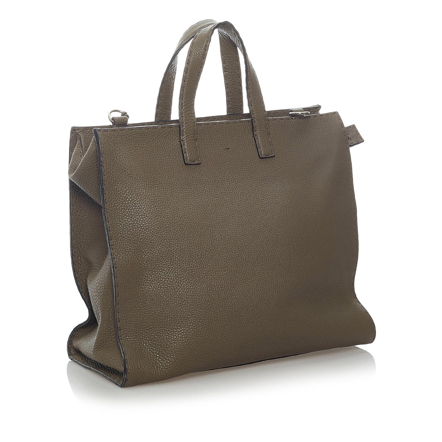 Fendi Selleria Leather Satchel (33374)