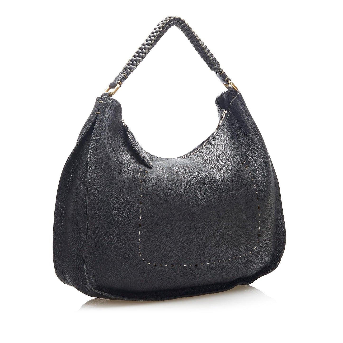 Fendi Selleria Leather Shoulder Bag (22349)