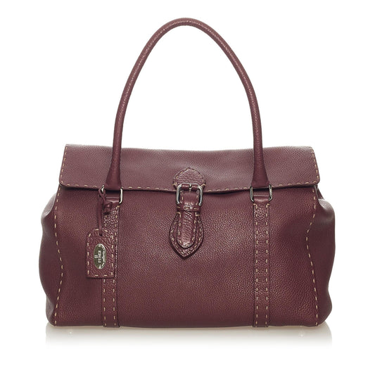 Fendi Selleria Linda Leather Handbag (27779)