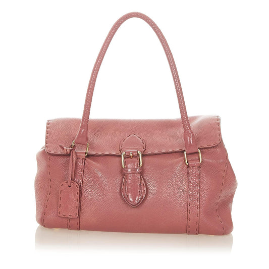Fendi Selleria Linda Leather Handbag (31685)