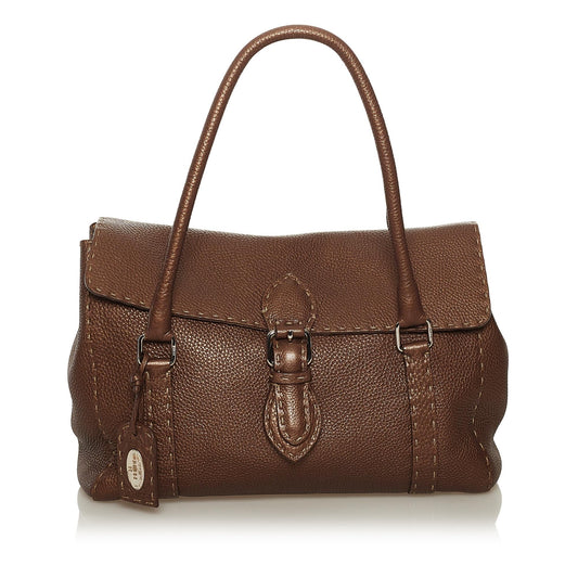 Fendi Selleria Linda Leather Handbag (34866)