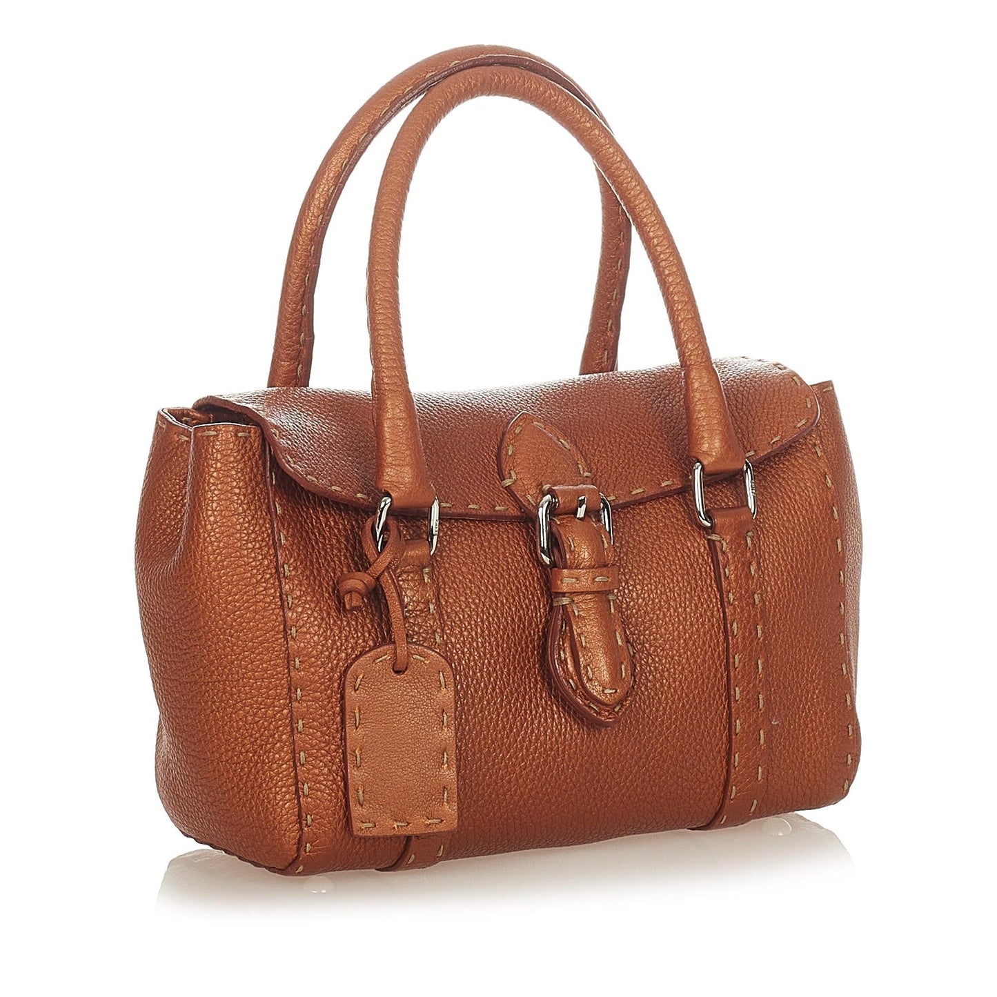 Fendi Selleria Linda Leather Handbag (37199)