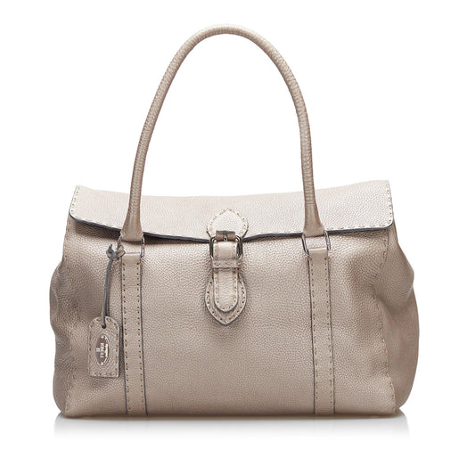 Fendi Selleria Linda Leather Handbag (uYGmwL)