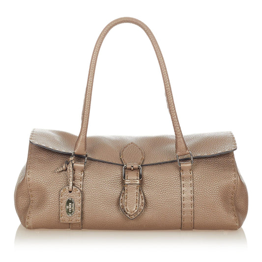 Fendi Selleria Linda Leather Shoulder Bag (26507)