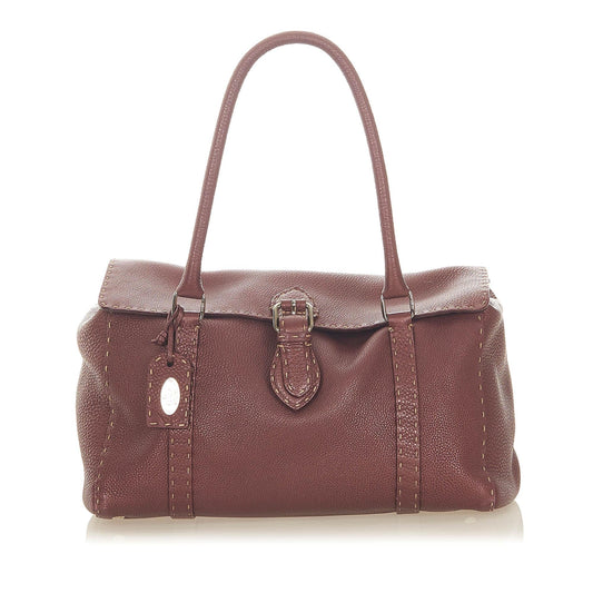 Fendi Selleria Linda Leather Shoulder Bag (31687)