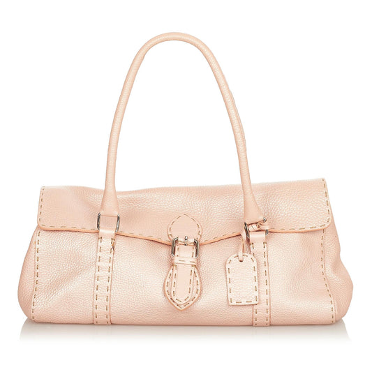 Fendi Selleria Linda Leather Shoulder Bag (31863)