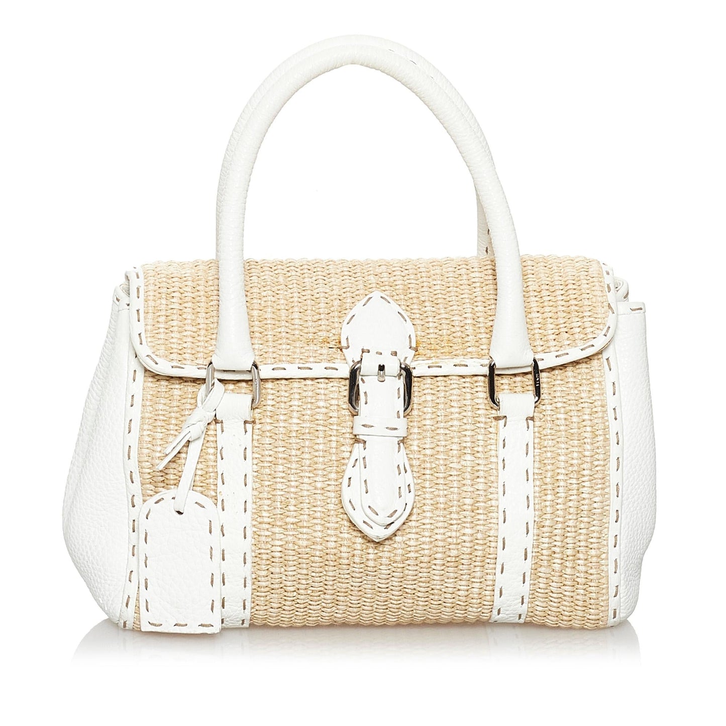Fendi Selleria Linda Raffia Handbag (29727)