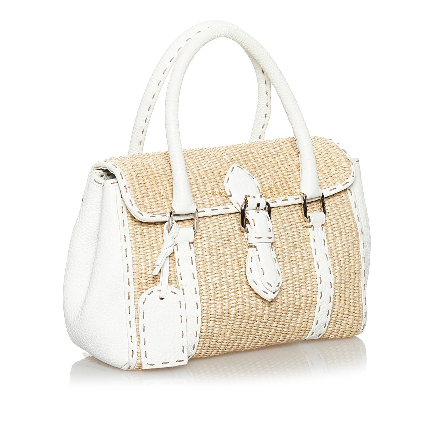 Fendi Selleria Linda Raffia Handbag (29727)