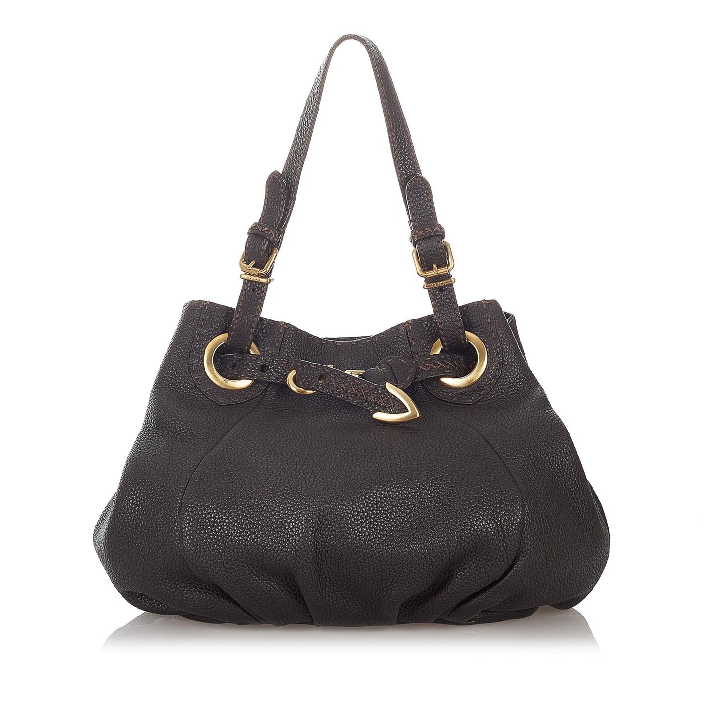 Fendi Selleria Pomodorino Leather Tote Bag (27133)