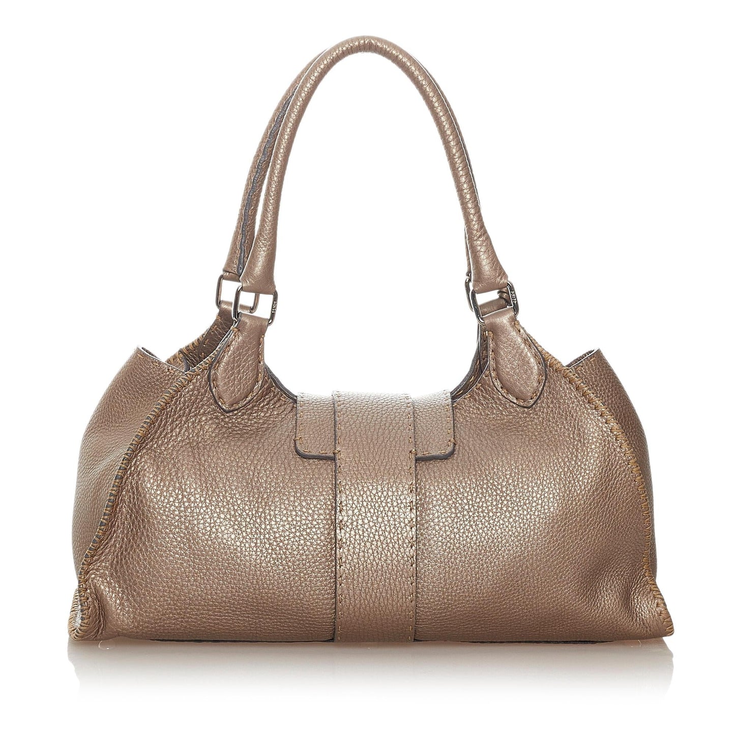 Fendi Selleria Sporty Leather Shoulder Bag (27367)