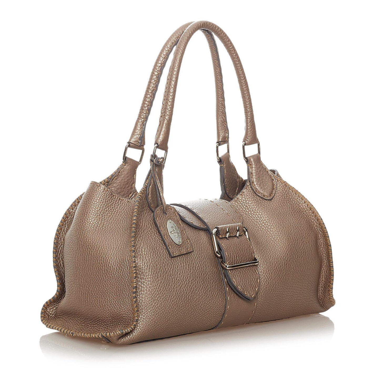 Fendi Selleria Sporty Leather Shoulder Bag (27367)