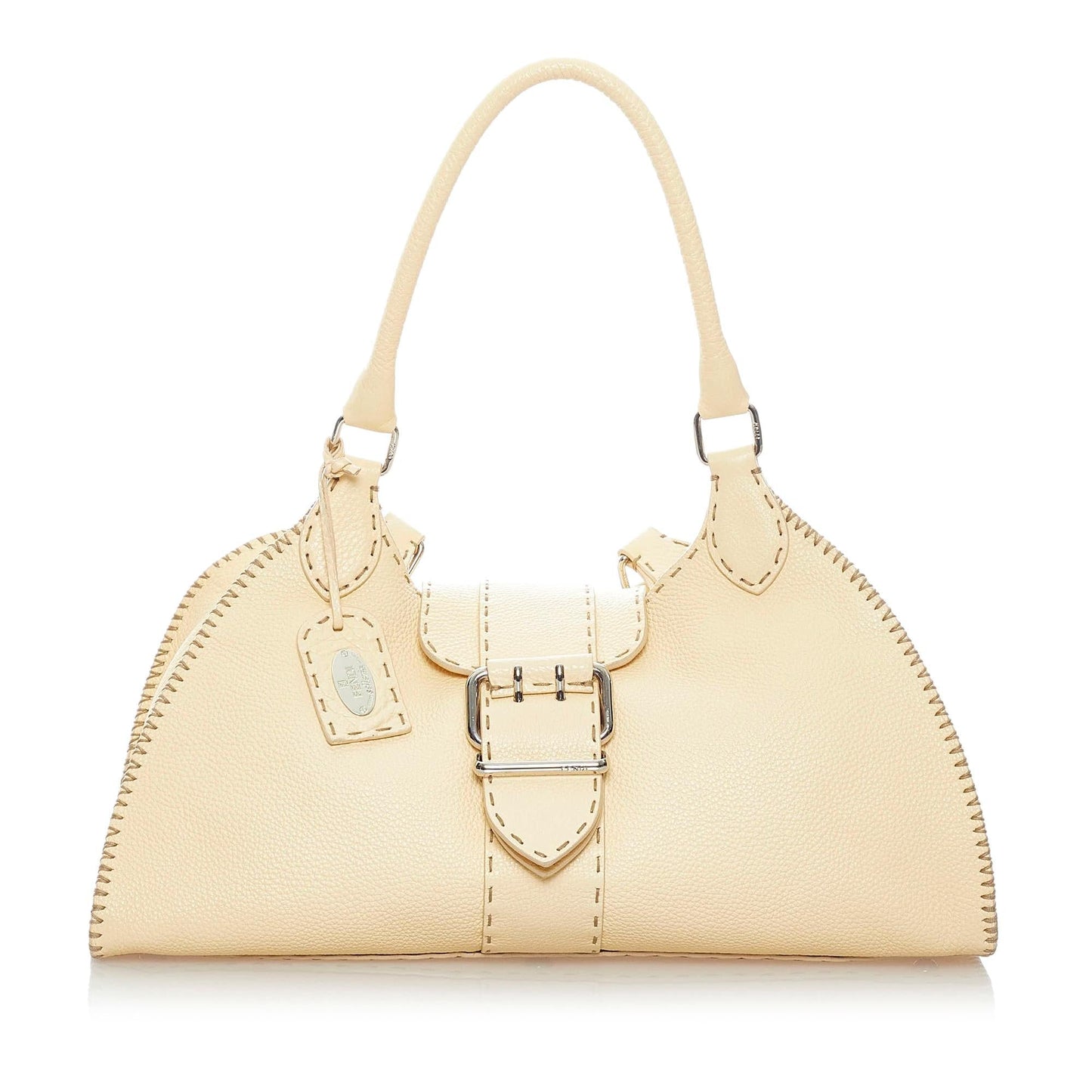 Fendi Selleria Sporty Leather Shoulder Bag (33592)